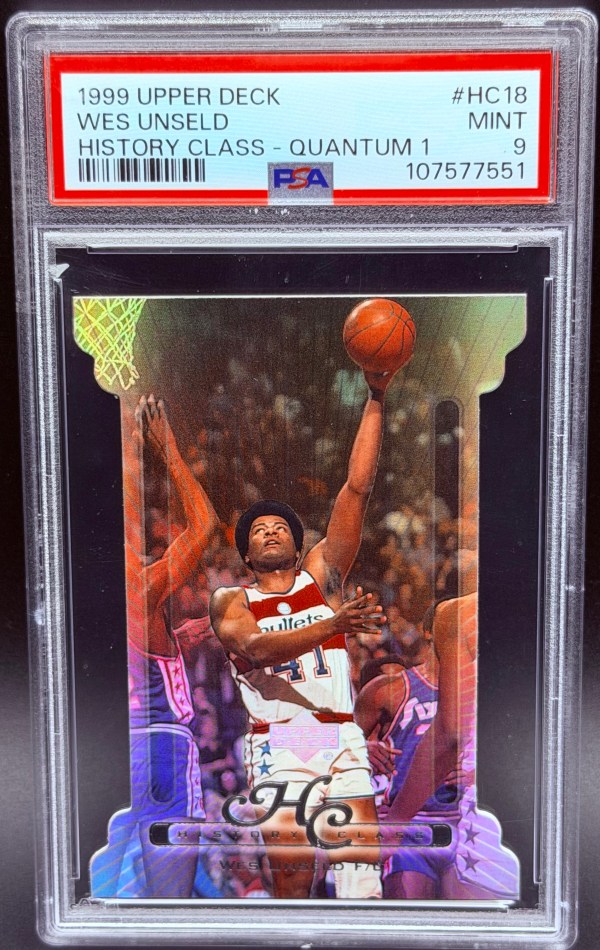 Wes Unseld 1999-2000 Upper Deck History Class Quantum Level 1 #’d 004/100 PSA 9 MINT