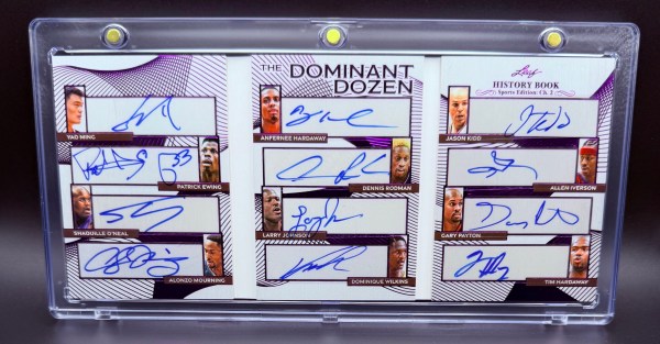 2025 Leaf DD5 Dominant Dozen Autograph Card (#’d 08 out of 10) Yao Ming, Shaq, Ewing, Penny, Gary Payton, Iverson, Hardaway+