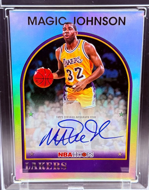 Magic Johnson Autograph 2026 Topps NBA Hoops On Card