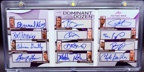 2025 Leaf DD6 Dominant Dozen Autograph Card (#’d out of 8) Drexler, Dumars, Mullin, Stackhouse, Kemp+