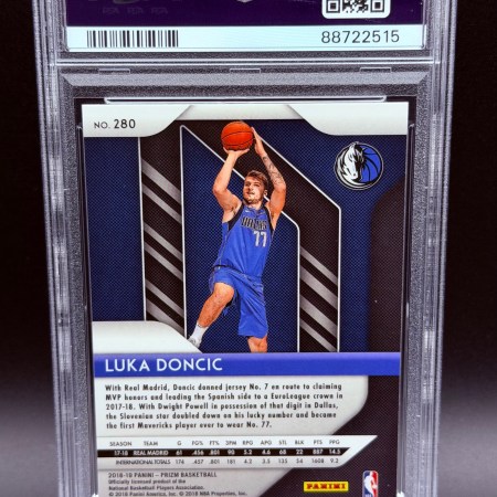 Luka Doncic 2018 Panini Prizm #280 Rookie PSA 9 MINT - Image 2
