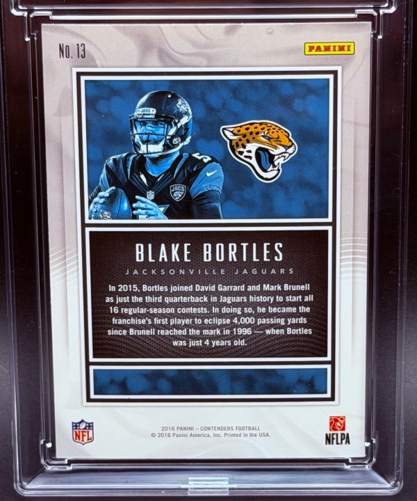 Manny Jacinto (Jason Mendoza in “The Good Place”) Signed Blake Bortles MVP Rookie Card