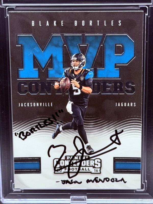 Manny Jacinto (Jason Mendoza in “The Good Place”) Signed Blake Bortles MVP Rookie Card