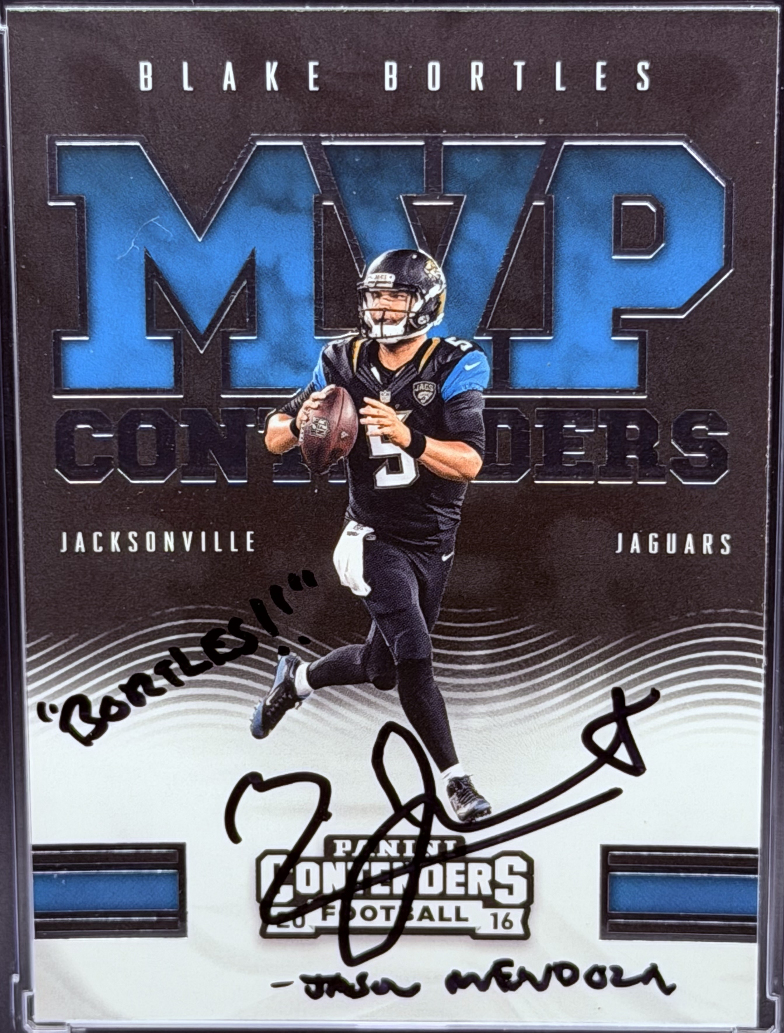 Manny Jacinto (Jason Mendoza in “The Good Place”) Signed Blake Bortles MVP Rookie Card - Image 1