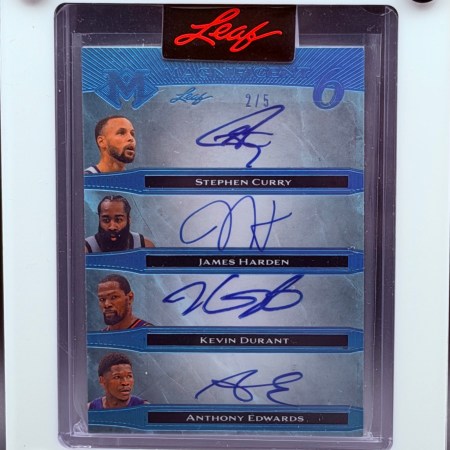 2023 Leaf Magnificent Six Autograph Steph Curry, Kevin Durant, Anthony Edwards, James Harden+ - Image 1