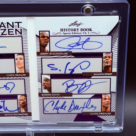2025 Leaf DD6 Dominant Dozen Autograph Card (#’d out of 8) Drexler, Dumars, Mullin, Stackhouse, Kemp+ - Image 4