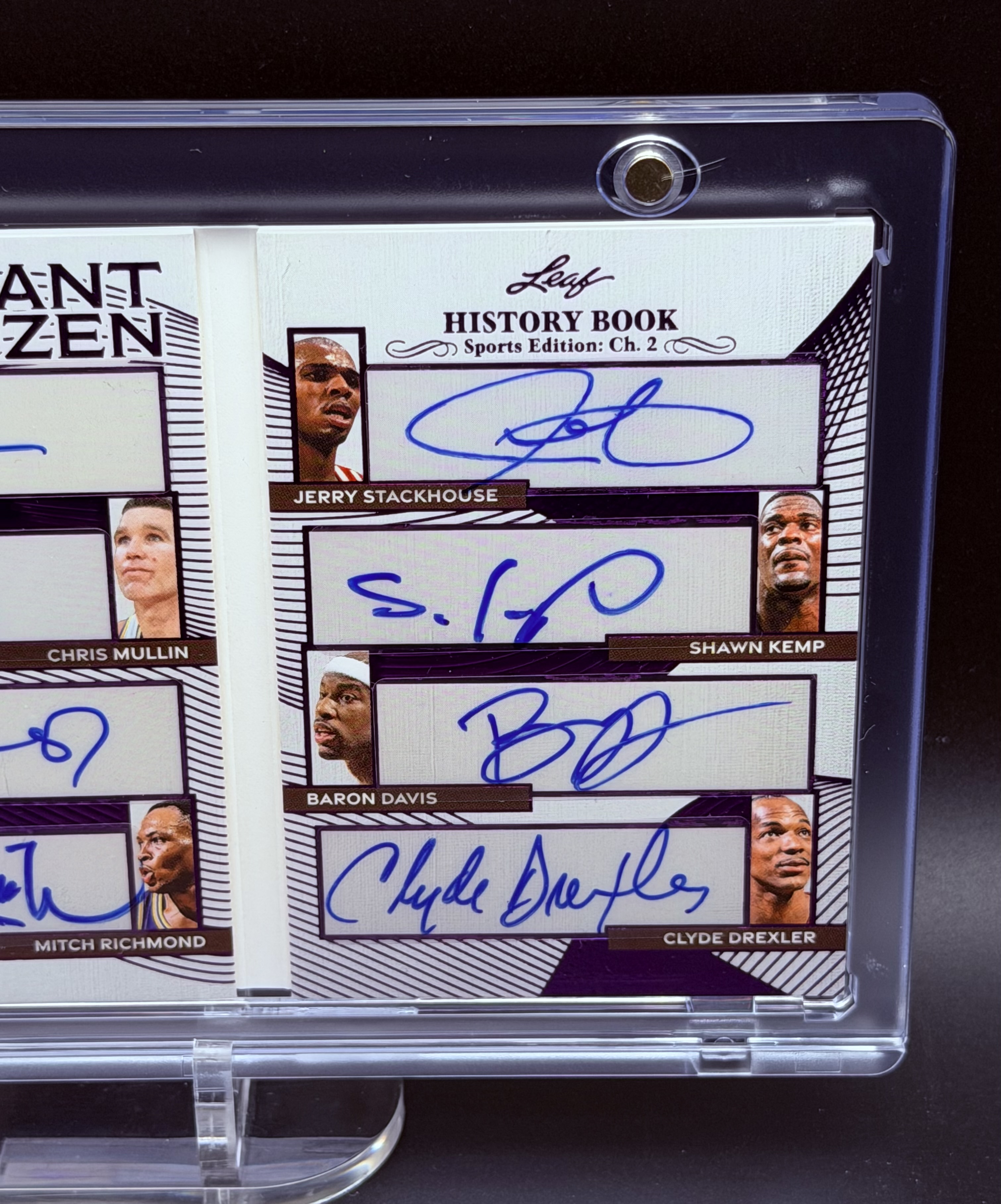 2025 Leaf DD6 Dominant Dozen Autograph Card (#’d out of 8) Drexler, Dumars, Mullin, Stackhouse, Kemp+ - Image 4